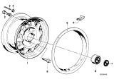 Diagram for 1988 BMW 535i Wheel Cover - 36131117649