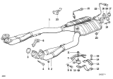 Diagram for 1994 BMW 740i Exhaust Pipe - 18301728678