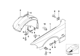 Diagram for 2000 BMW 528i Fender Splash Shield - 51718159423