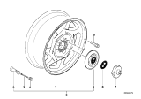 Diagram for 1996 BMW 840Ci Alloy Wheels - 36111180197