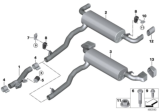 Diagram for BMW 1 Series M Muffler Hanger Straps - 18207798560