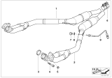 Diagram for 1995 BMW 740i Catalytic Converter - 18301745011