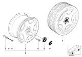 Diagram for 1996 BMW 318ti Alloy Wheels - 36111092528