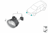 Diagram for 2017 BMW X6 Fog Light - 63177238789