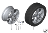 Diagram for 2014 BMW X1 Alloy Wheels - 36117842636