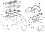 Diagram for BMW 540i Timing Cover Gasket - 11141736175