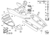 Diagram for 2005 BMW 645Ci Center Console Base - 51166972571