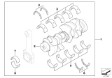 Diagram for BMW 540i Crankshaft Thrust Washer Set - 11211702147