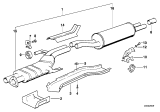 Diagram for BMW 633CSi Exhaust Pipe - 18121176205