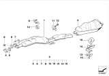 Diagram for 1993 BMW 740i Tail Pipe - 18101702914