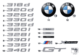 Diagram for 2018 BMW 340i GT xDrive Emblem - 51147351971