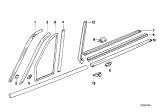 Diagram for 1991 BMW 325i Weather Strip - 51361933752