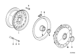 Diagram for BMW 325e Wheel Cover - 36131127230