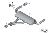 Diagram for BMW X4 Exhaust Resonator - 18308648216