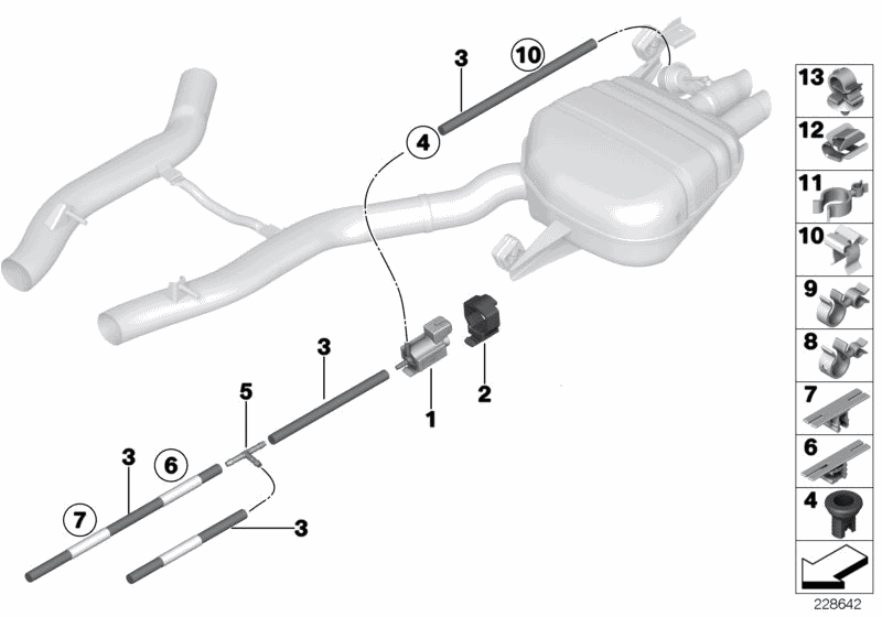 2013 BMW M5 Sedan(F10) Vacuum Control, Exhaust Flap