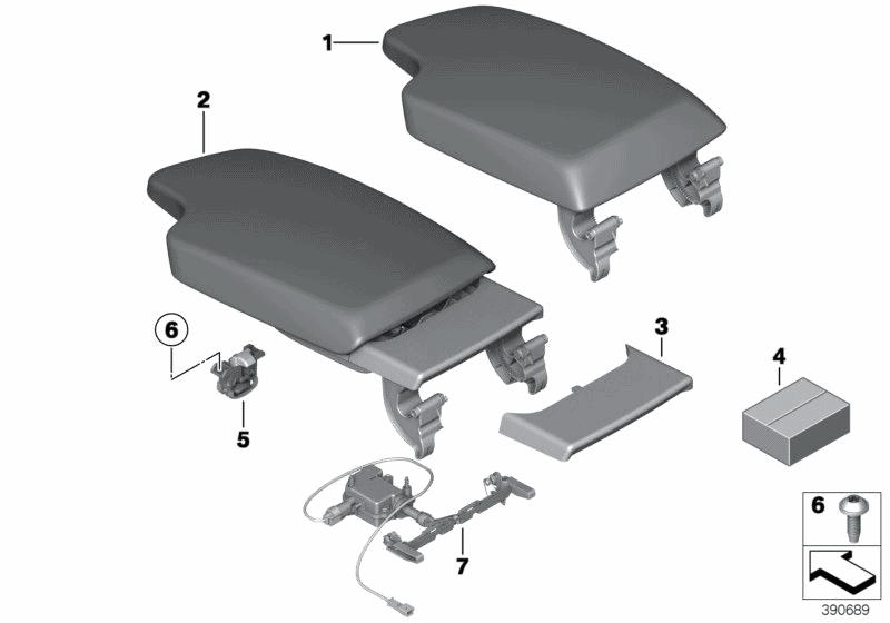 2016 BMW 328i N20 Engine(F30) Armrest, Centre Console