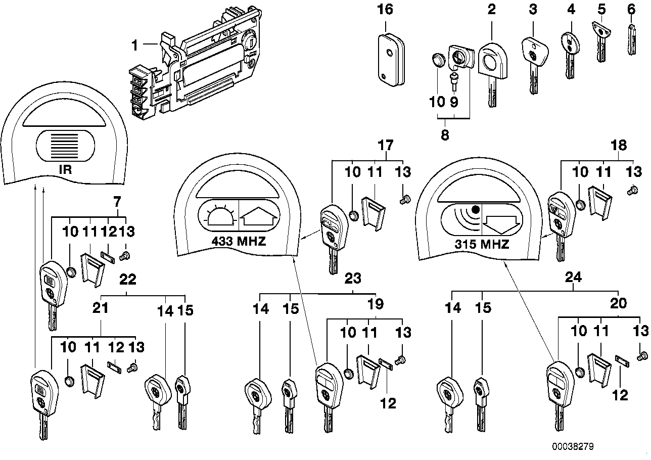 bmw diagram key left listed reference above