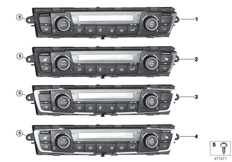 2016 BMW 328i N20 Engine(F30) Control Unit, Automatic Air Conditioning