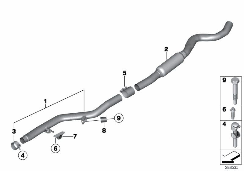 2016 BMW 328i N20 Engine(F30) Front Silencer