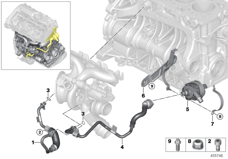 2017 BMW 430i Convertible(F33) Cooling System, Turbocharger