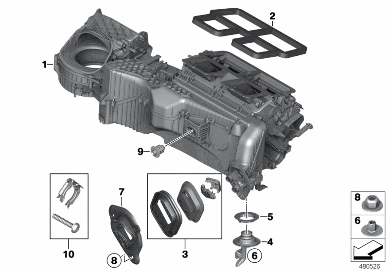 2016 BMW 328i N20 Engine(F30) Housing Parts - Air Conditioning