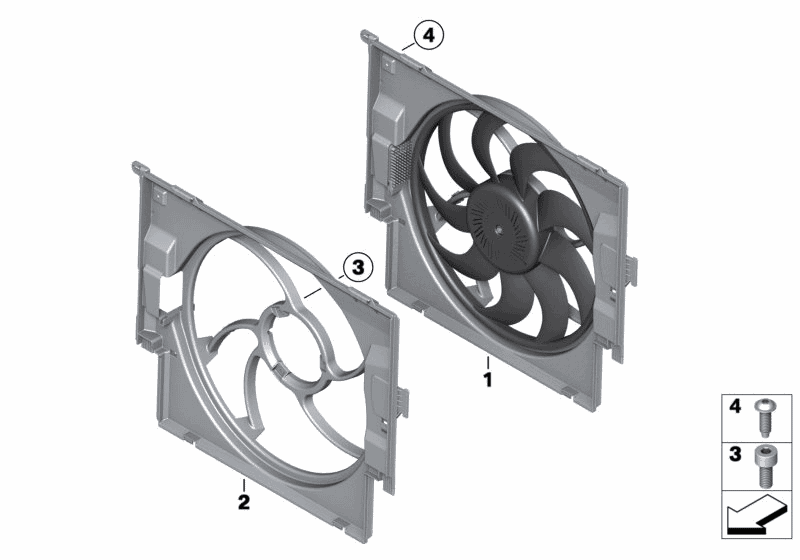 2016 BMW 328i N20 Engine(F30) Fan Housing With Fan