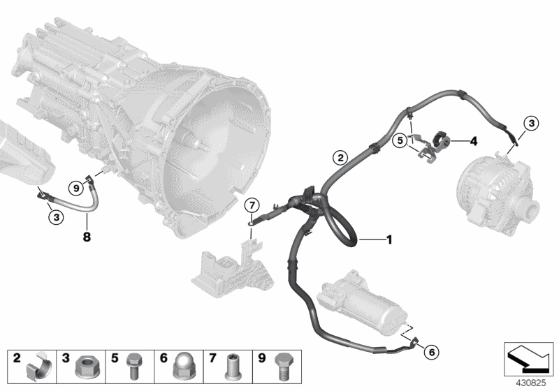 2017 BMW 430i Convertible(F33) Battery Cable of Engine Electrical System