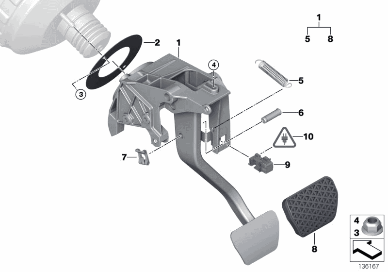 2013 BMW 328i Coupe N51 Engine(E92) Pedal Assembly