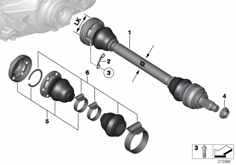2013 BMW 328i Coupe N51 Engine(E92) Output Shaft