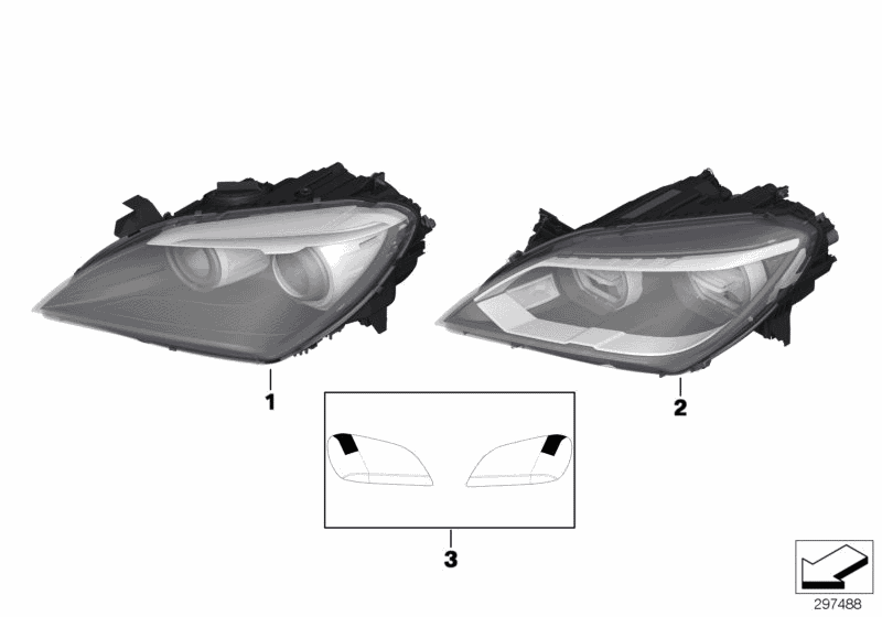 2013 BMW 640i Convertible(F12) Headlight