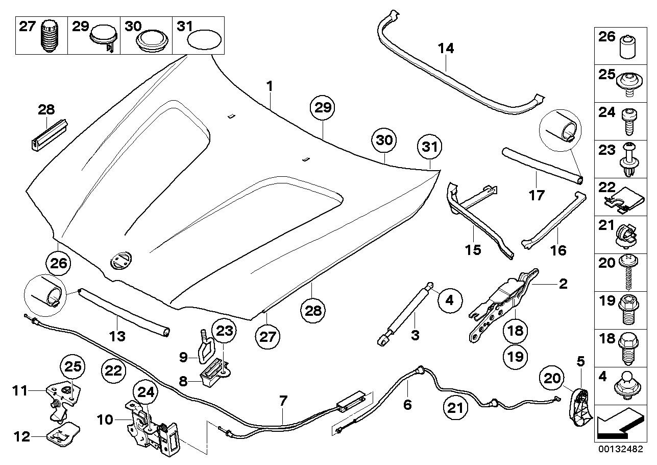 2005 Bmw X3 2 5i E83 Engine Mood Mounting Parts