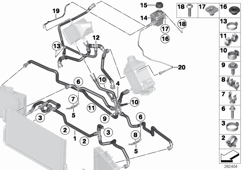 2013 BMW M5 Sedan(F10) Coolant Hose, Charge Air - BMW Parts Deal