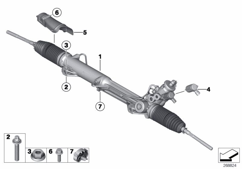 2008 BMW 328xi Sedan N51 Engine(E90) Hydro Steering Box