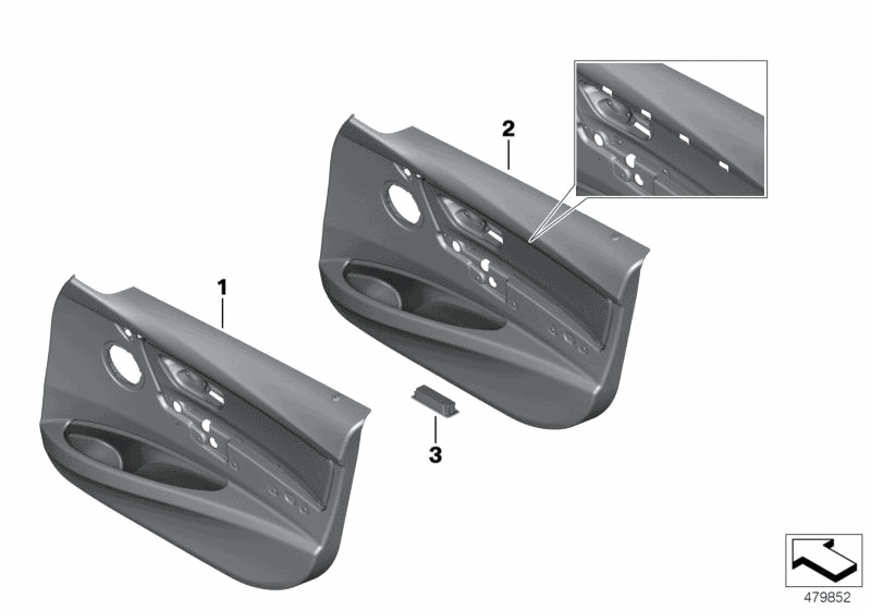 2016 BMW 328i N20 Engine(F30) Door Trim Panel