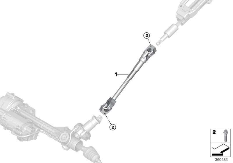 2013 BMW 328i Coupe N51 Engine(E92) Steering Column - Lower Joint Assy