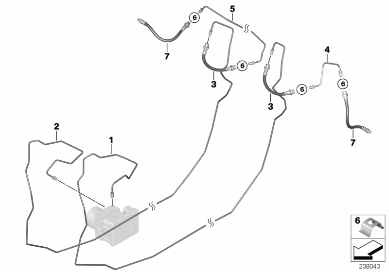 2013 BMW 328i Coupe N51 Engine(E92) Brake Pipe Rear