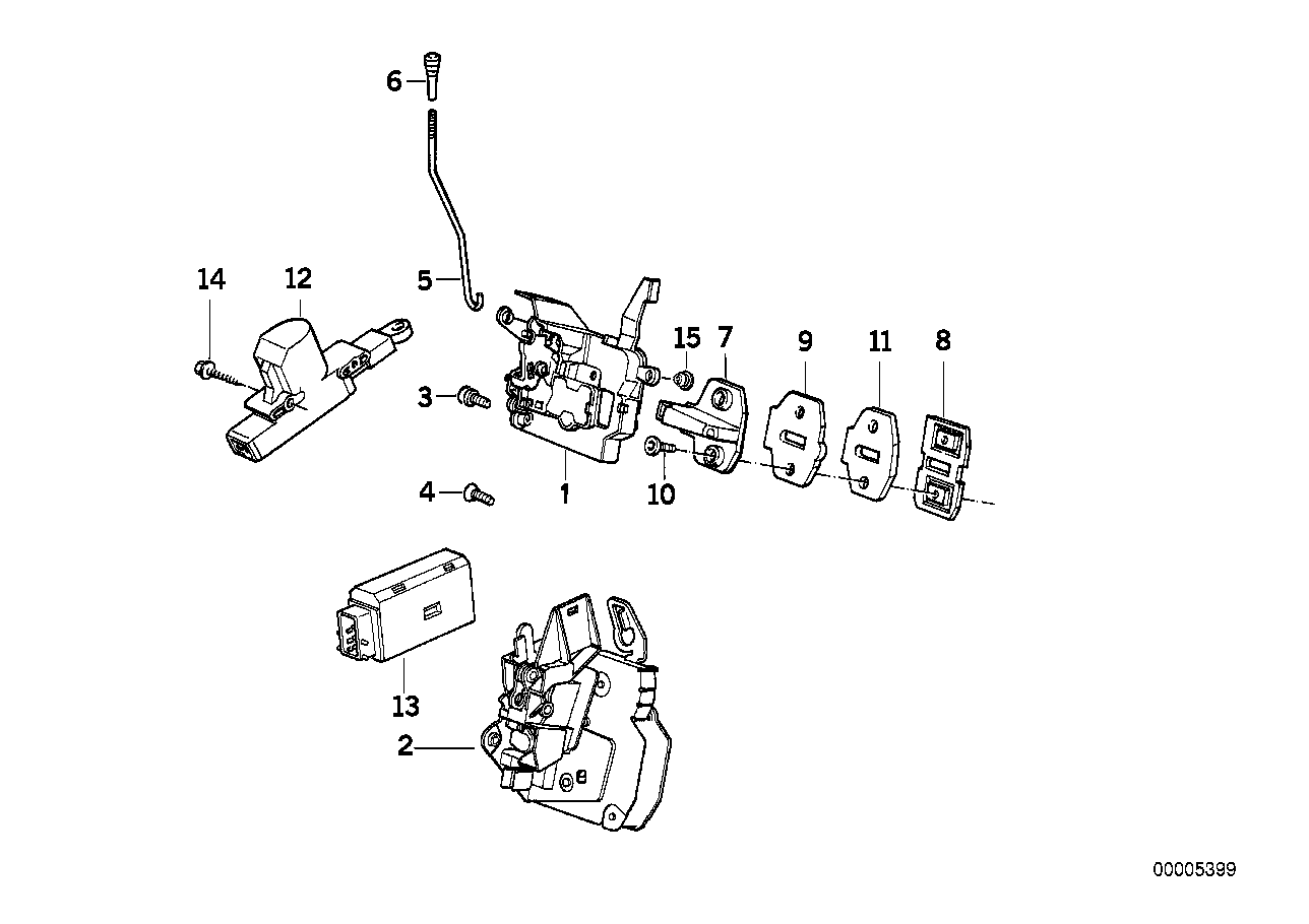 51211944015 Genuine BMW Door Lock Front Left