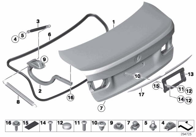 Trunk Lid - 2014 BMW 335i Sedan(F30)