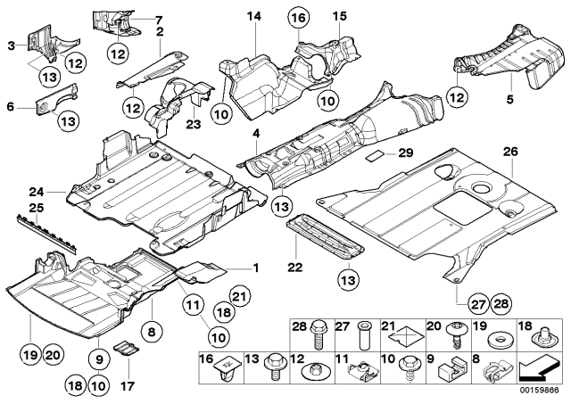 51718268344 Genuine BMW Engine Compartment Screening