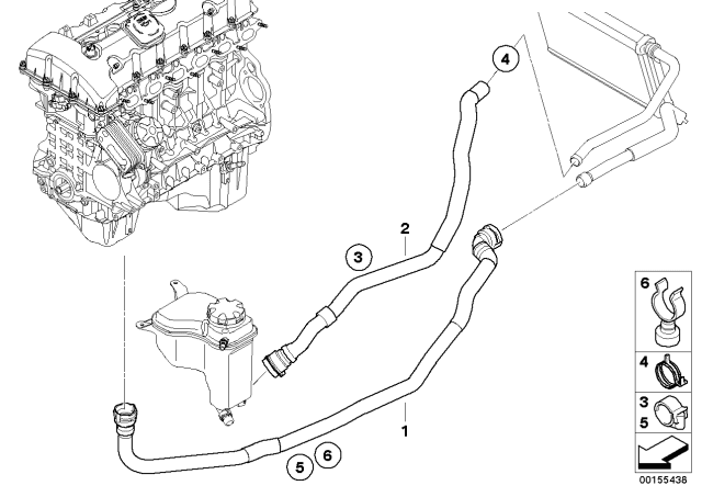 Genuine Bmw Hose For Engine Inlet And Heater Radiator