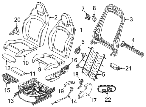COVER, THIGH SUPPORT DINAMIC Diagram for 52107939743