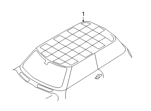 Glass Roof Dec Chequered Flag Black/Grey Diagram for 51142355187
