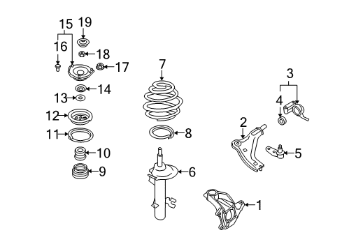 Front Coil Spring Diagram for 31336777190