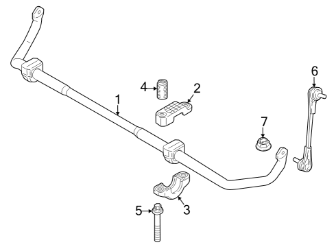 2023 BMW 740i Stabilizer Bar & Components - Front Diagram 3