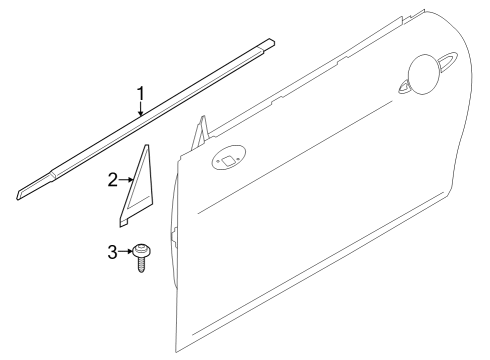 Trim Strip, Door, Front, Right Diagram for 51337299992