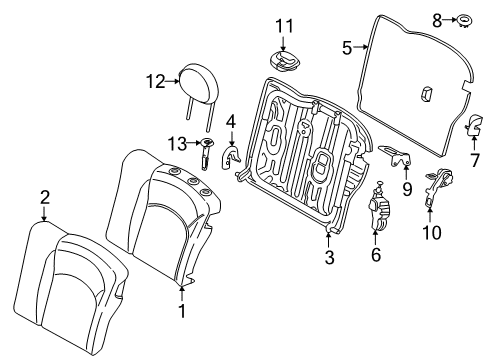 HEAD RESTRAINT, LEATHER, CEN Diagram for 52207939735