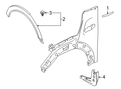 Set, Trim Strips, Front Diagram for 51137424554