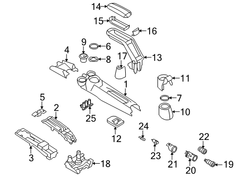 Centre Armrest Cover, Left Diagram for 51169185111