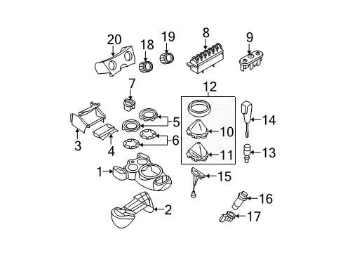 Utility Box, Front Diagram for 51167121738