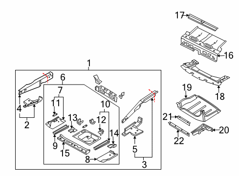 Underbody Panelling, Front Diagram for 51757201783